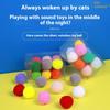 Cat Toys Self-Hi Mute Ball Plush Elastic Cat Toy Play Resistant Teeth Grinding Soft Cat Toy