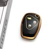 Gold Edge Soft Tpu For Renault Duster Sandero Clio Trafic Twingo Kangoo Master Modus Dacia Car Key Case 2/3 Buttons Keyless