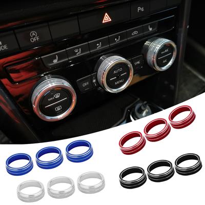 Pierścień Ozdobny Pokrętła Klimatyzacji Osłona Przycisku Regulacji Klimatu Dla Volkswagen VW Golf MK7 Tiguan Passat B8 T-ROC Atlas Ateca