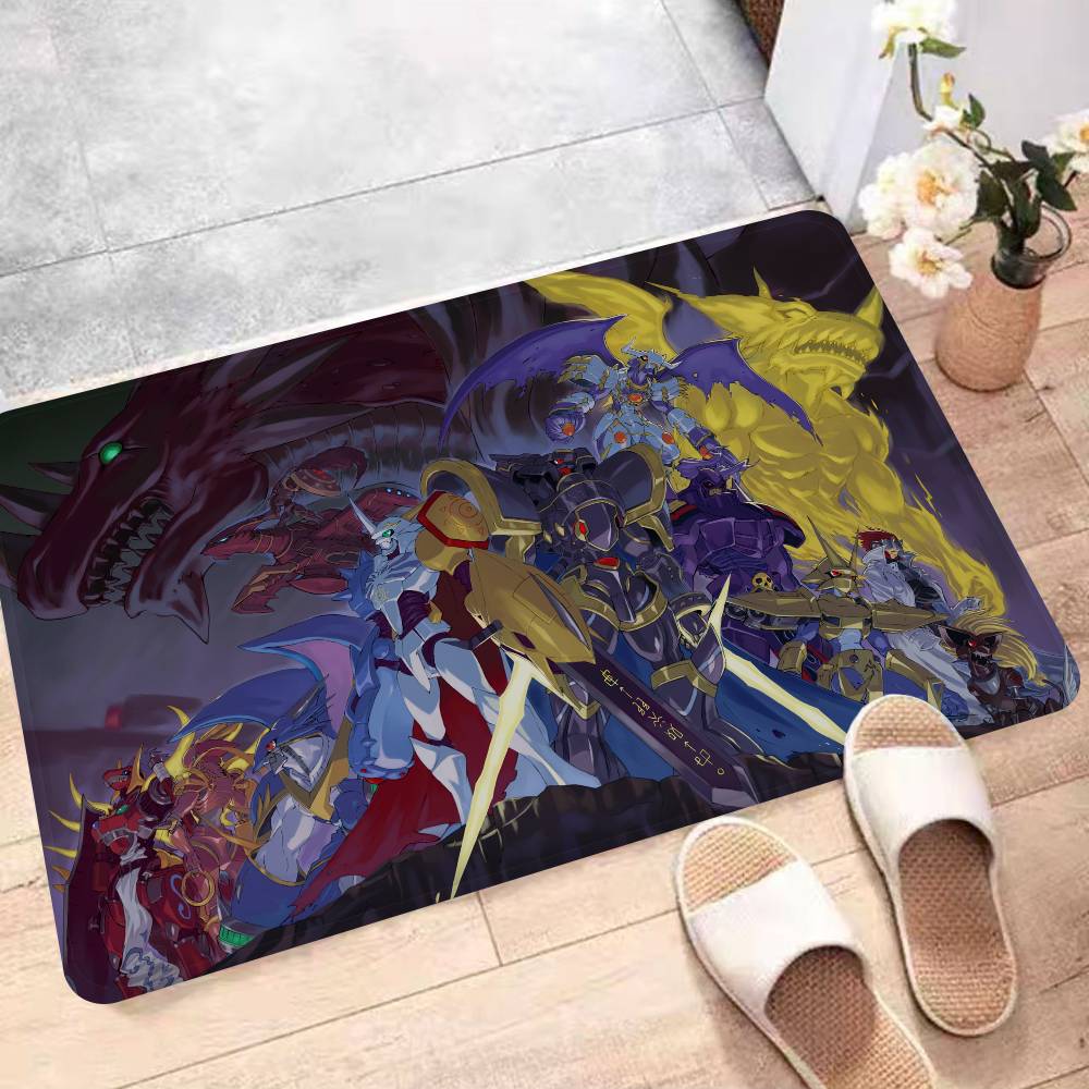 Kreslená D-Digimon Vstupní rohožka Pratelná Protiskluzová Podložka do obývacího pokoje k pohovce a křeslům Kuchyňská uvítací rohožka