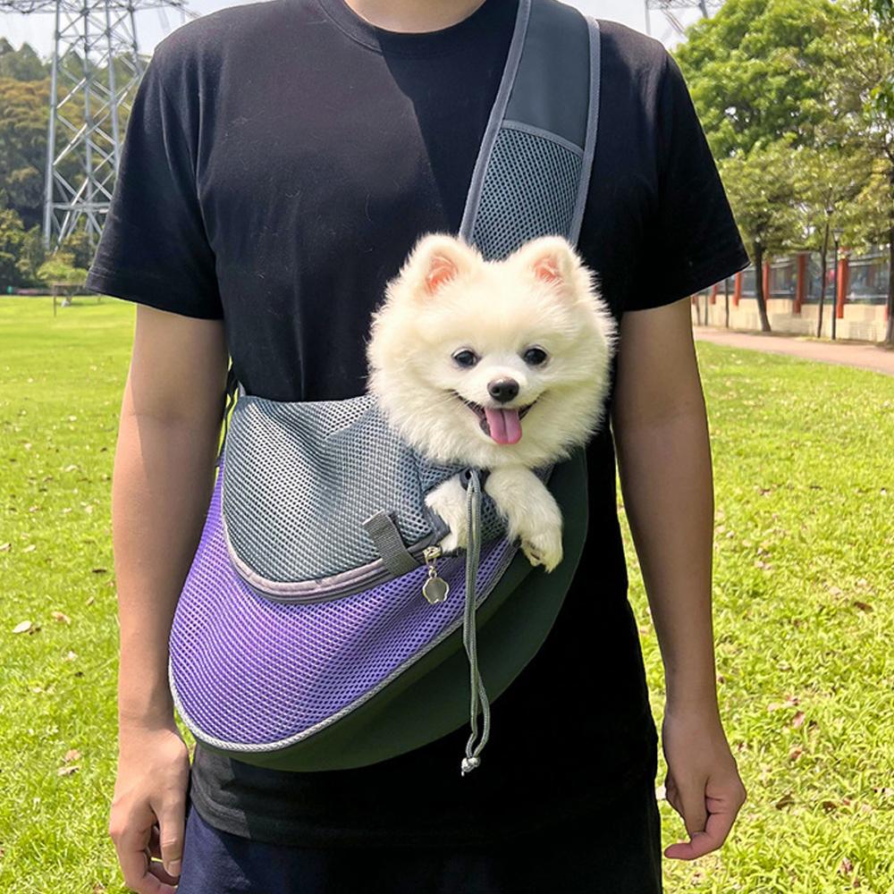 Nice Pet Puppy Carrier Breathable Outdoor Travel Dog Shoulder Portable Mesh Oxford Single Comfort Sling Crossbody bag