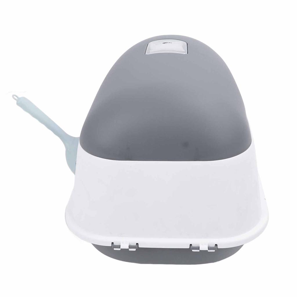 Enclosed Plastic Litter Box Extra Large Odor Resistant Easy Cleaning Covered Kitty Litter Box with Scoop for Indoor Cats