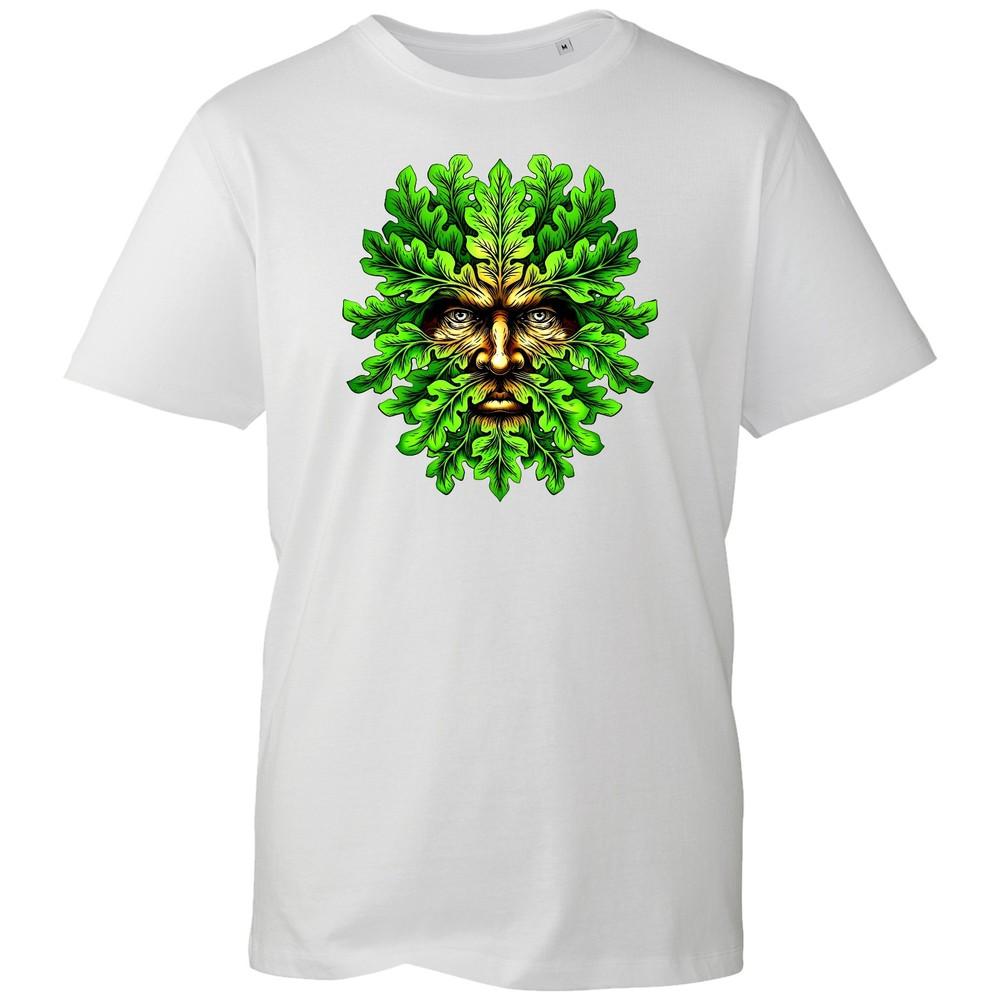 Green Unisex Tshirt Pagan Forest Spirit British Folklore Nature Graphic Tee Uk S