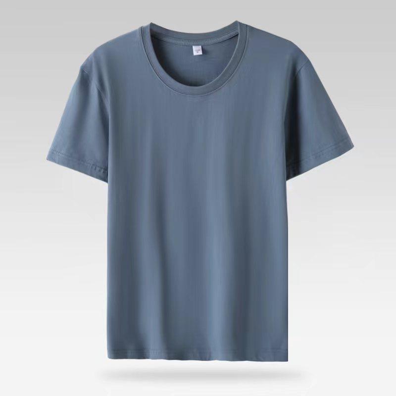 Einfarbige Blanko T-Shirts Herren Damen Kurzarm Alltags-Tees Lässig Reguläre Passform Sommer Basic O-Ausschnitt Tops