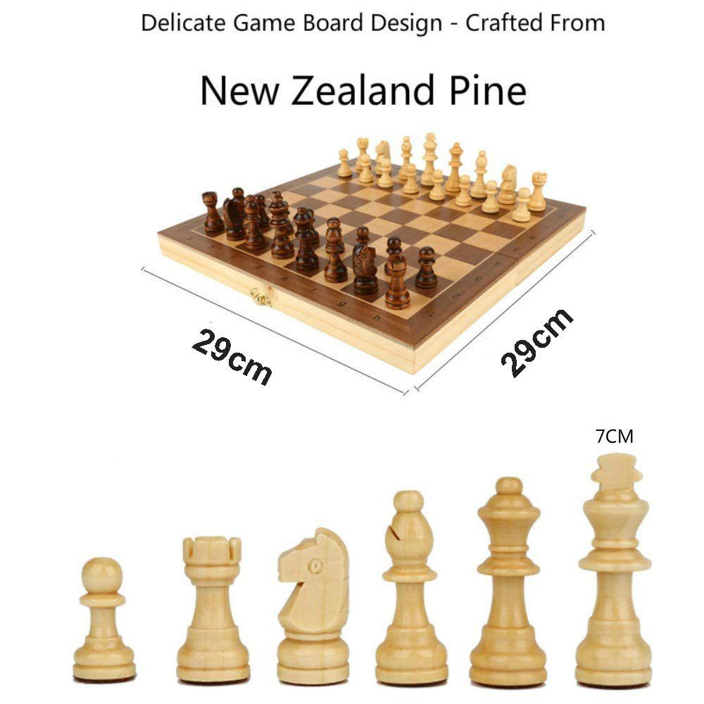 Kids Beginner Magnetic Chessboard Chess Board Wooden Puzzle Game Chess Set Chess Games Checkers