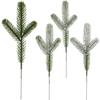 24Pcs Evergreen & Snow-Covered for Christmas Tree For Garland Wreath DIY Floral Arrangements Realistic Artificial Plants