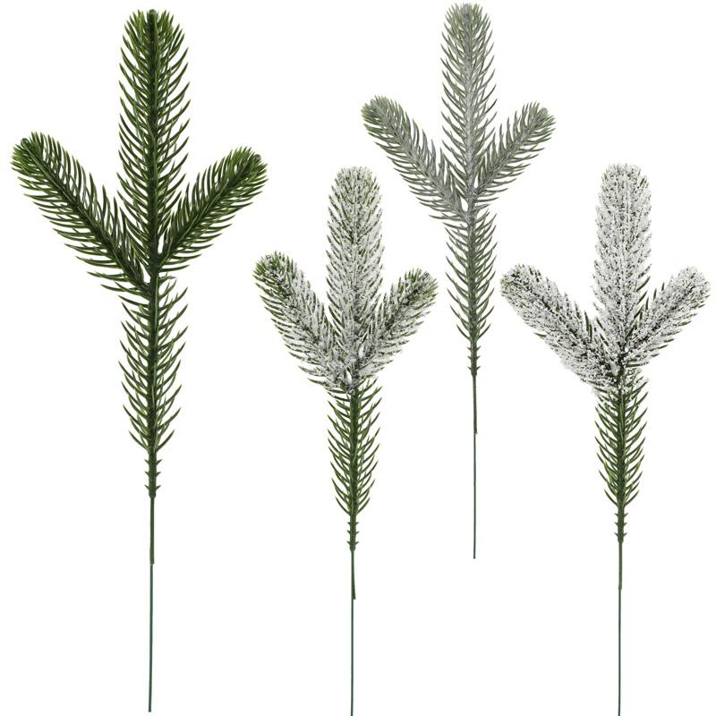24Pcs Evergreen & Snow-Covered for Christmas Tree For Garland Wreath DIY Floral Arrangements Realistic Artificial Plants
