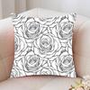 Full Screen Of Rose Blossoms Pillow Case Fashion Square Pillowcase Bedroom Sofa Room Ins Decoration Leisure