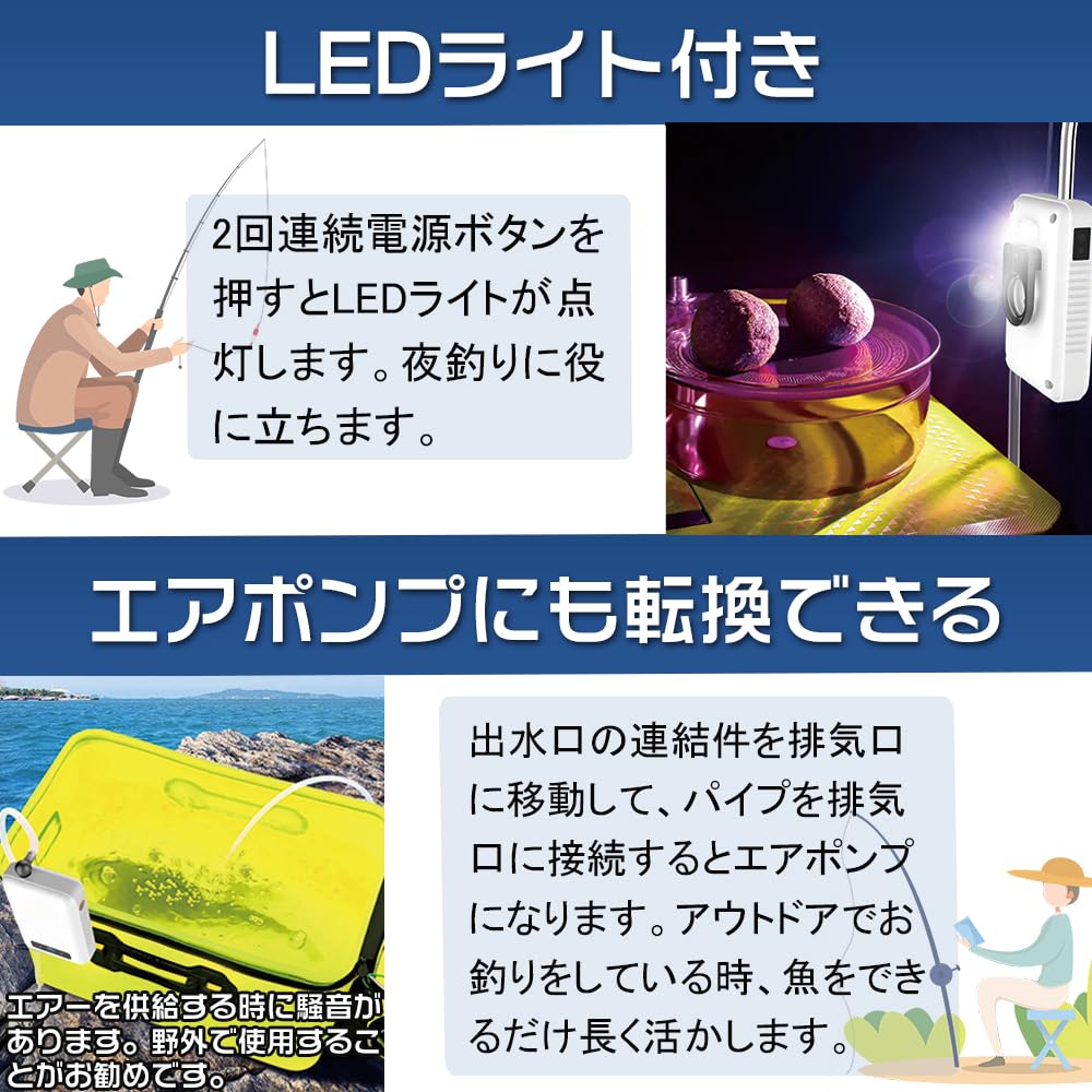 Innovation 5200mAh Storage Bag VIGOUROUS Outdoor Rechargeable Water Air Water Pump with LED Sensor Detection Electric New Simple For Pumping Disaster