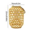 1PC Solar Imitation Bamboo Lantern Outdoor Waterproof Plastic Rattan Lantern Courtyard Decoration Garden Light