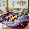 Aston Villa Football Design Crystal Velvet Rug Soft Decorative Mat for Bedroom Entrance