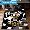 Custom Name Vasco da Gama Crest Rug Game Carpet, Floor Mat for Bedroom Living Room Entryway Rug, Home Decor Idea Gift for Christmas birthday