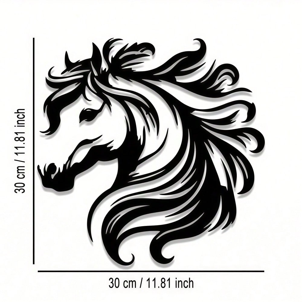 Horse Head Metal Wall Art Rustic Farmhouse Decor Living Room Bedroom Garden Yard