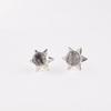 Natural Black Rutile Gemstone 925 Sterling Silver Jewelry Stud Earrings 0.44" EE-175-27