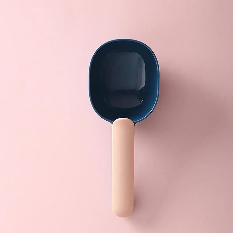 1Pcs Measuring Spoon with Bag Clip Sealing Long Handle Cute Scoop Rice Digging Flour Digging Rice Baking Pet Feeding Dog Cat Food