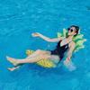 Water Hammock Mattress for Swimming Inflatable Deckchair with Net 130x70cm - Pineapple