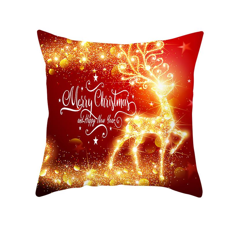 Red Series Christmas Pillow Covers for Home Use, Peach Skin Pillow Covers, Sofa Cushion Covers