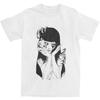 Junji Ito Japanese Anime T Shirt Man Horror Face Vintage 100% Cotton T Shirts Summer Hipster Tees Pattern Oversize Clothes