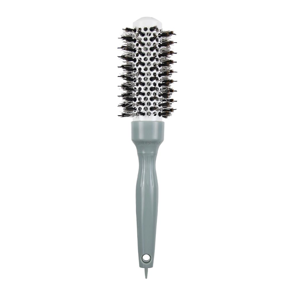 Hot Sale Green Grey Bristle Aluminium Tube Comb Hairdressing Curling Comb Air Conductive Styling Comb Anti-static Cylinder Roller Comb