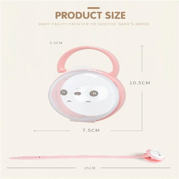 Baby Fopspeen Opbergdoos Cartoon Panda Patroon Fopspenen Speen Transparante Stofdozen Draagbaar