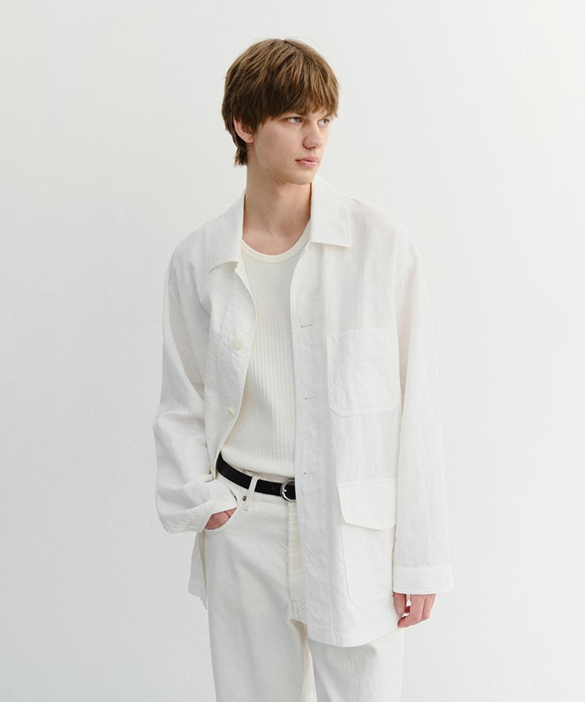 Dunst For Men Chore Jacket_Unisex_Udja6B122_White