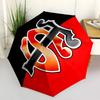 1 PC Automatic Folding Umbrella - Stade Toulousain Pattern Portable Foldable Design With 8 Ribs Christmas Birthday Gifts