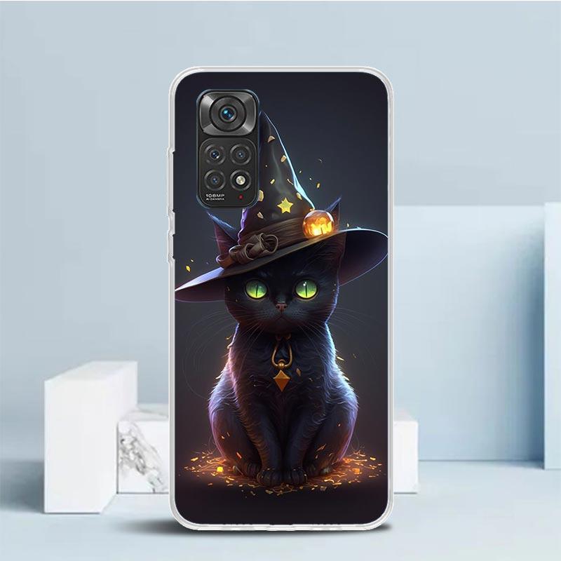 Kitten Cat Christmas Pumpkin Phone Case For Xiaomi Redmi Note 15 14 14S 13 12S 12 Pro Plus 11S 11 11T 11E 10S 10 + Soft TPU Back