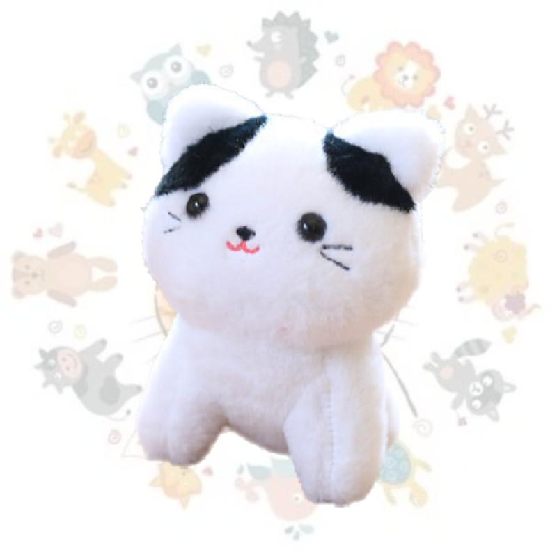 Adorable Plush Cat Keychain Soft Cuddly Toy With Pp Cotton Filling