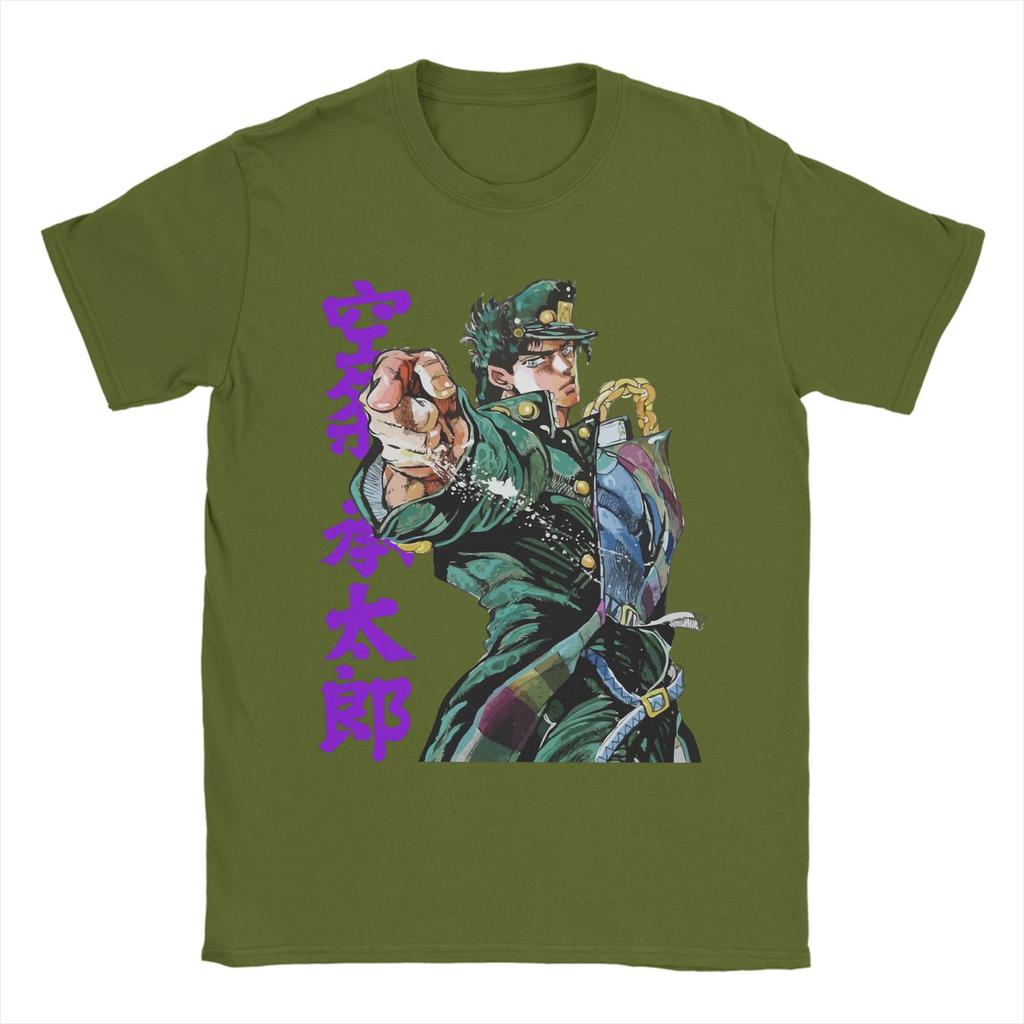 T-shirt Grafiche Stampate Anime JOJO's Bizarre Adventure per Uomo Donna Jutaro kujo 100% Cotone T-Shirt Abbigliamento