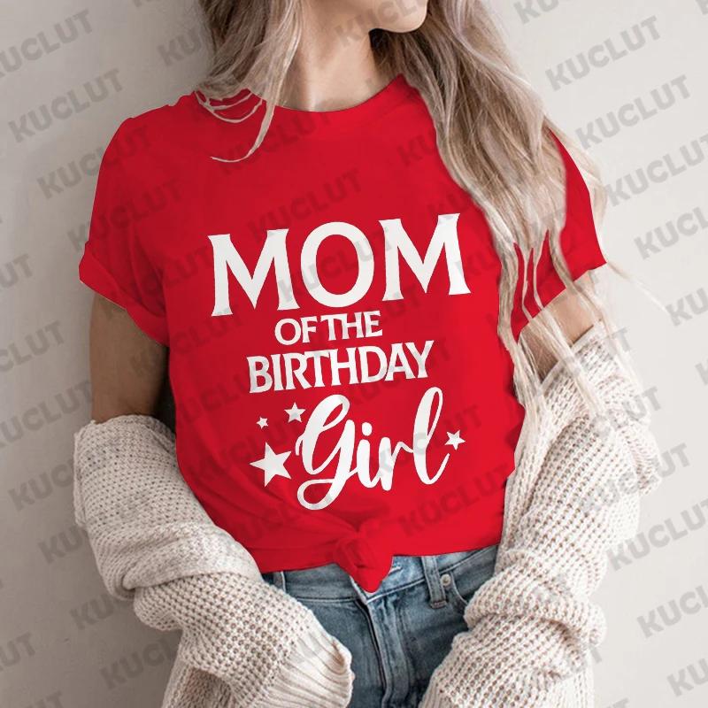 Papa, Mama, Schwester, Bruder des Geburtstagskinds Party-T-Shirt Familie passendes Outfit Harajuku Kleidung Unisex Tops Kurzarm-T-Shirts