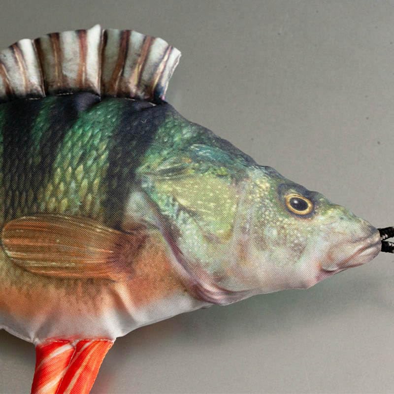 Dulton Fishes Perch 45 Fish Cushion for Everyday Life Large Body Pillow Marine Life Nordic FISHES Total Length 45cm Abborre/Perch/Perca Y-0508