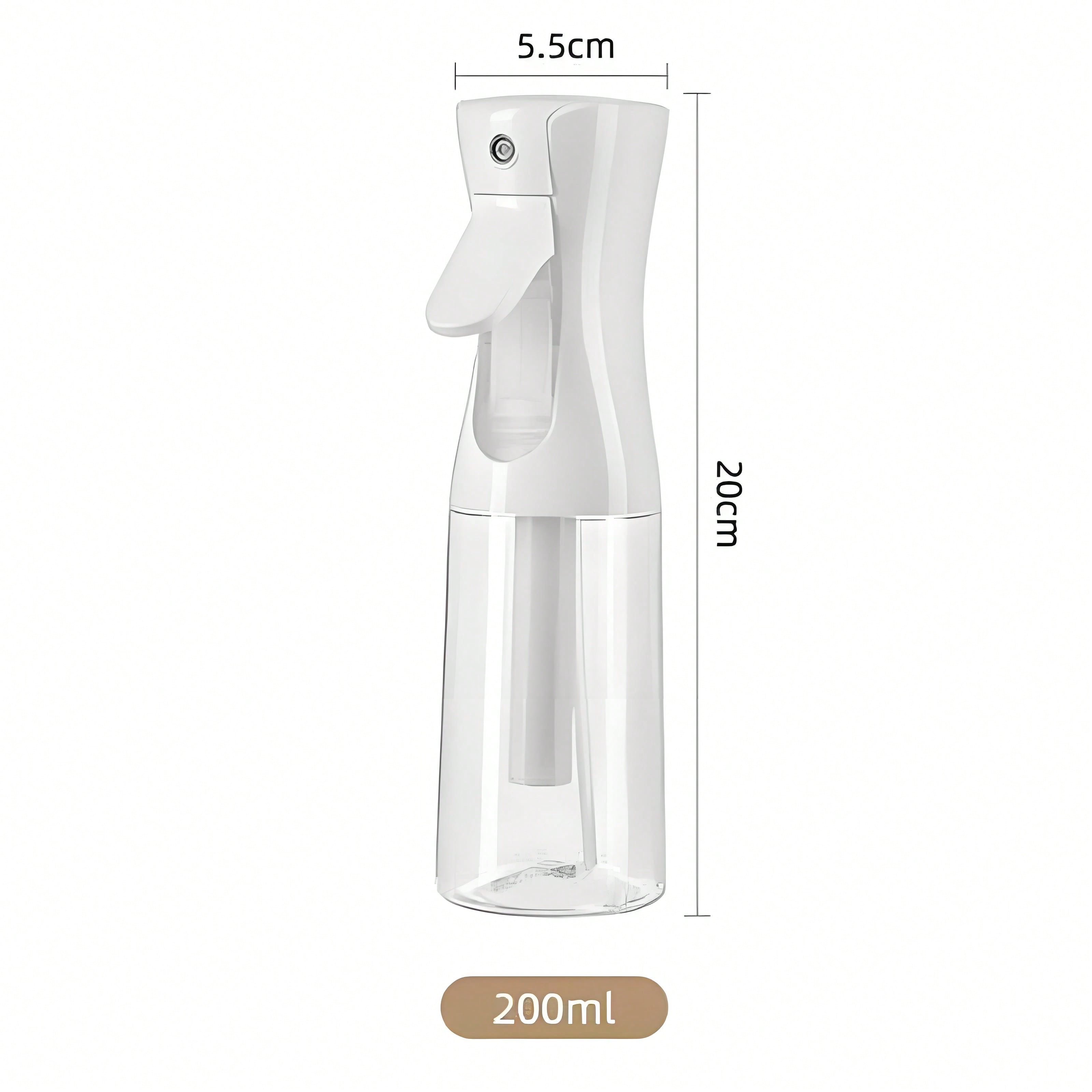 

200 мл Профессиональный пульверизатор - Распылитель тонкого тумана для салонного/домашнего использования, ПЭТ без БФА, Регулируемая насадка и герметичный 200ml&Plastic прозрачный