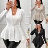 2026 New Women's Solid Color Thickened Single-Button Jacquard Blazer