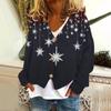 Women's Fashion Short Coat Casual Long Sleeve  Printed Single Breasted Plush Top