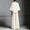 Women's Loose-fitting, Stylish, And Elegant Flared-Sleeve Linen Suit