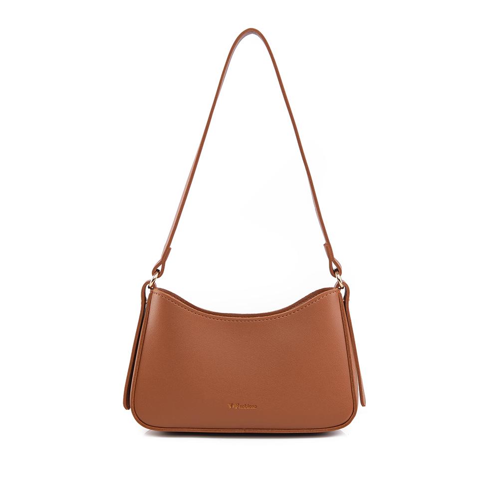New Fashi Women's Minimalist PU Leather Hobo Shoulder Bag, Casual Underarm Handbag with Adjustable Strap for Work & Daily Use