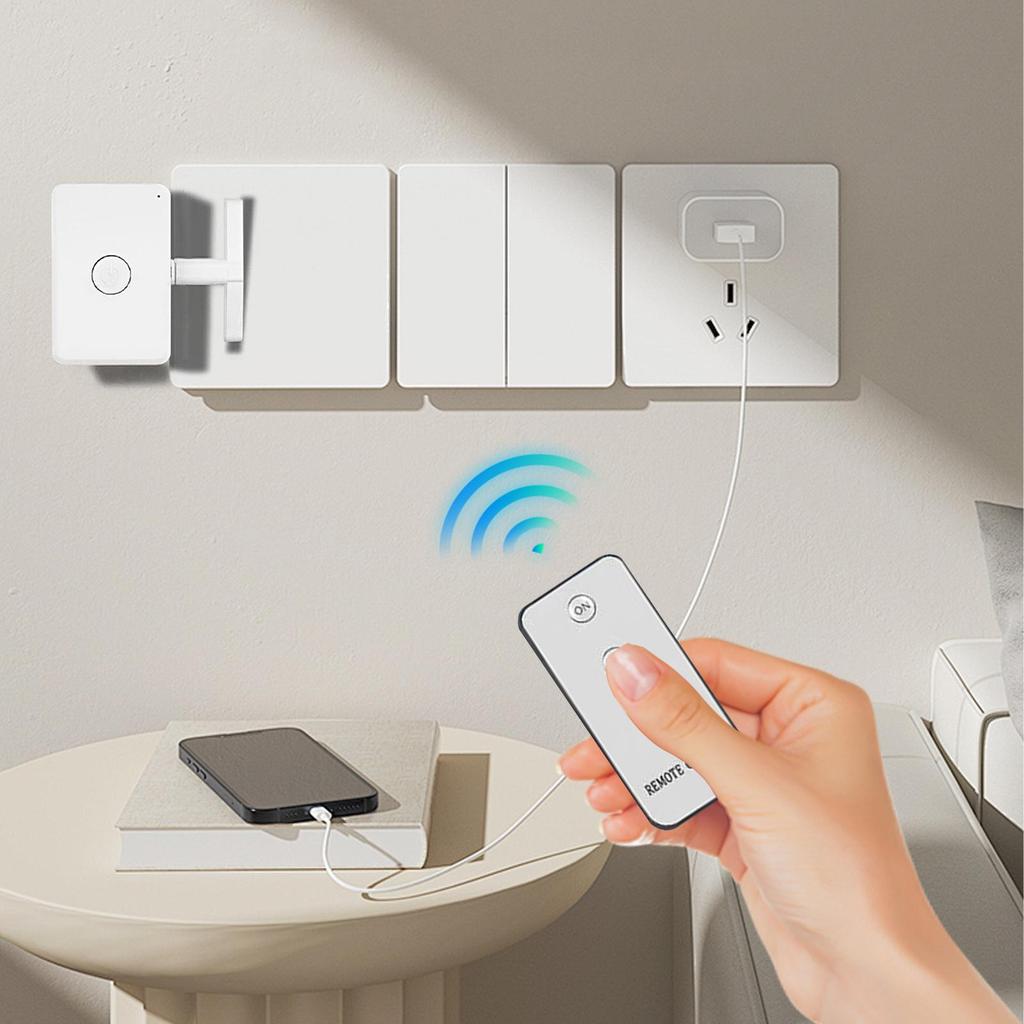 Pousseur de Bouton à Distance Sans Fil Outil pour Boutons Portée 10M Télécommande Lumières Artefact Automatisation pour Porte de Voiture Pièce Ventilateur
