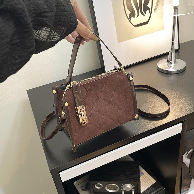 Neue Damentasche Retro Umhängetasche kleine quadratische Tasche Damen beliebt modische Textur Schulterhandtasche Tide