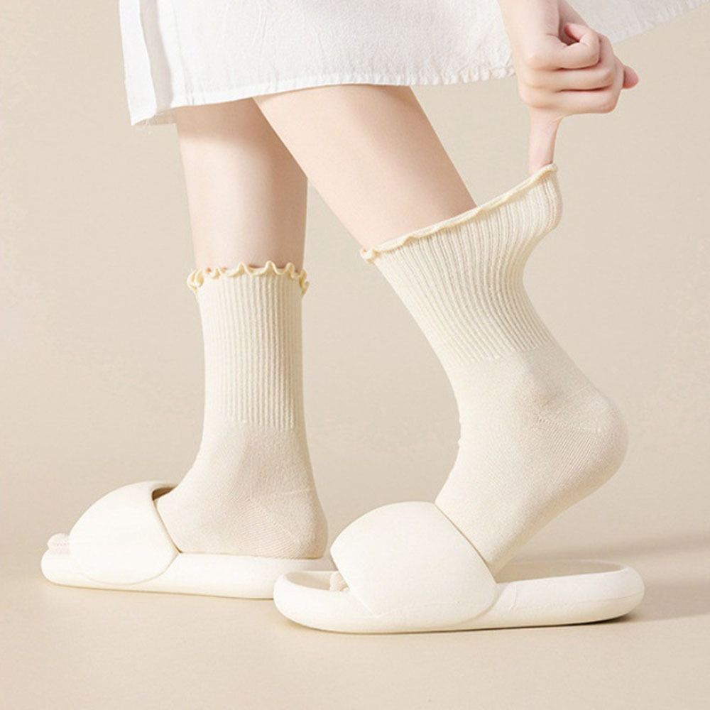 Breathable Five Fingers Socks Edge Curl Short Socks Cute Cotton Socks  Women