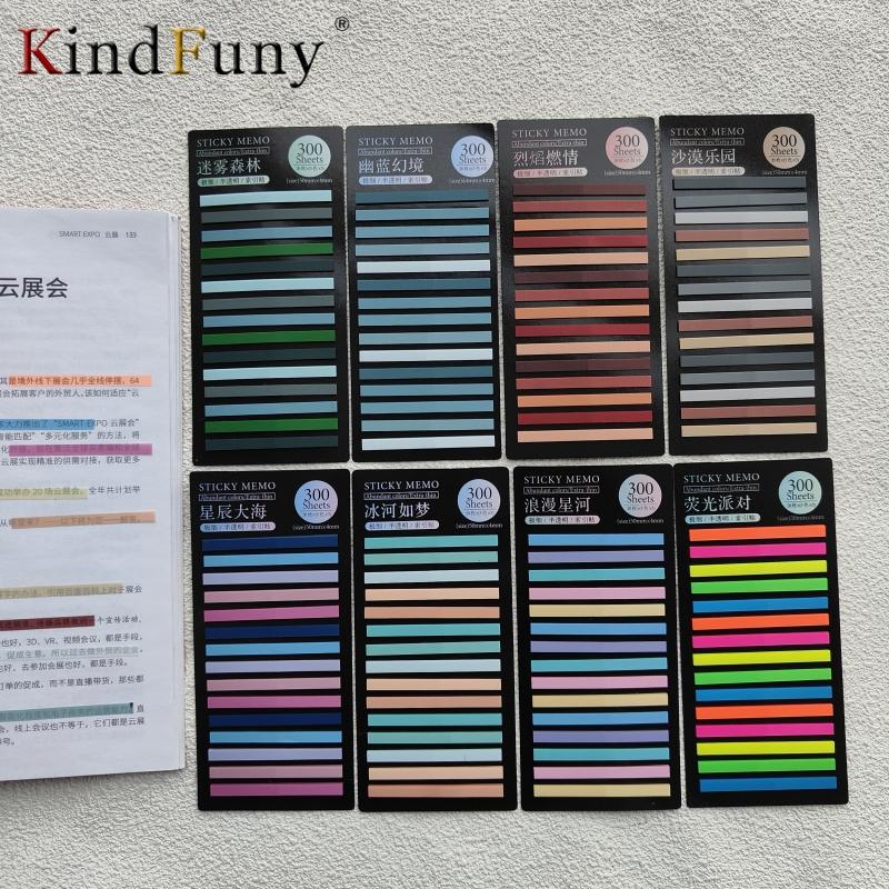 2400 Blatt PET Superfeine Index-Notizblöcke DIY Fluoreszierende Markierungsaufkleber Büro-Schulbedarf Durchscheinende Haftnotizen
