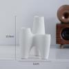 Minimalism White Color Ceramic Vase Table Centerpiece Art Flower for Dining Room Wedding Decor