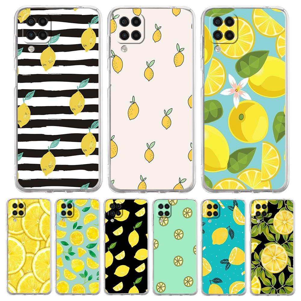 Mediterranean Lemon Phone Case For Samsung Galaxy A51 A71 A21S A12 A11 A31 A41 A03S A13 A33 A73 A53 A52 A32 5G A23 Clear Cover