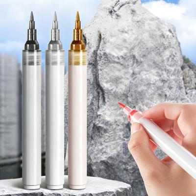 Touch Up Pen for Tombstone Restoration Precision Tip Monument Restoration Marker Waterproof Weather-Resistant Stone Pen Fast-Drying for Stone