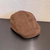 Color Solid Fashion Duckbill Hat With Breathable Suede Fabric For Casual Women