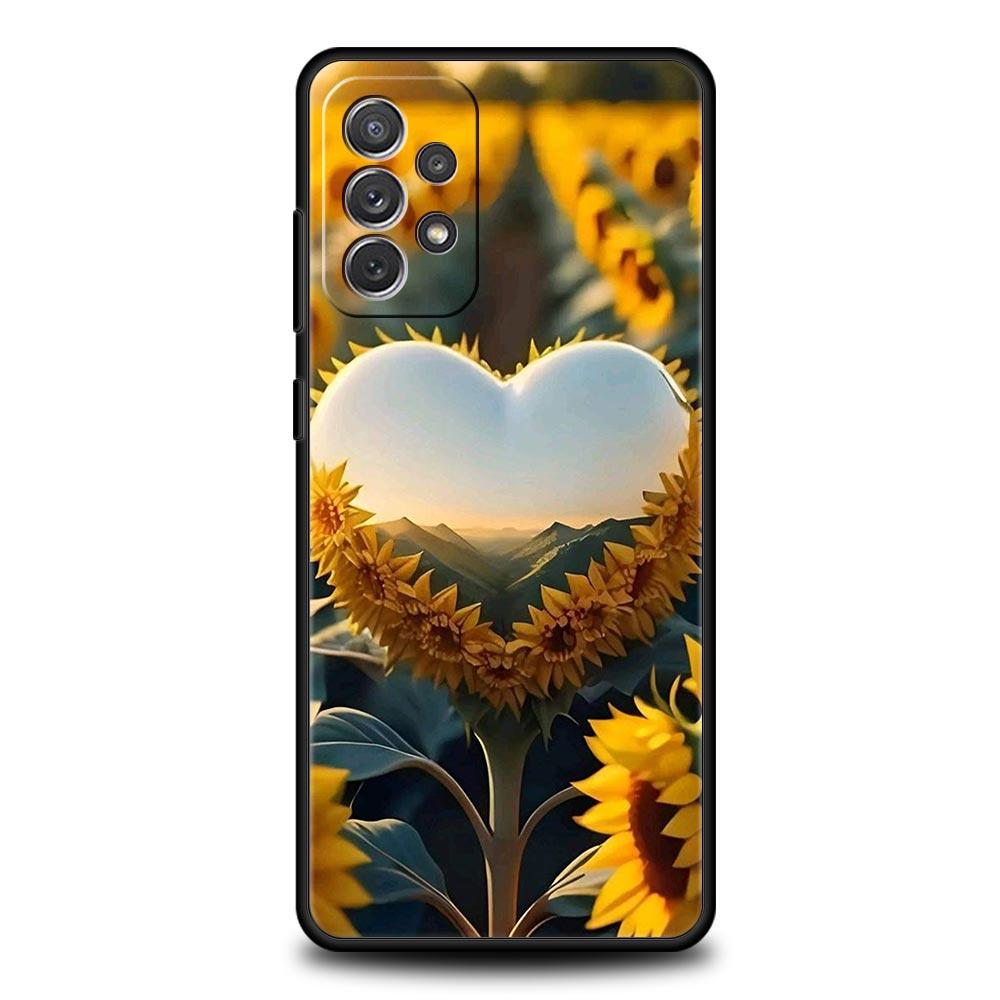 Sunflower Phone Case For Samsung Galaxy A17 A07 A55 A35 A25 A15 A05s A33 5G A31 A23 A21s A13 A41 A73 A53 A51 A71 A03s S10 Cover