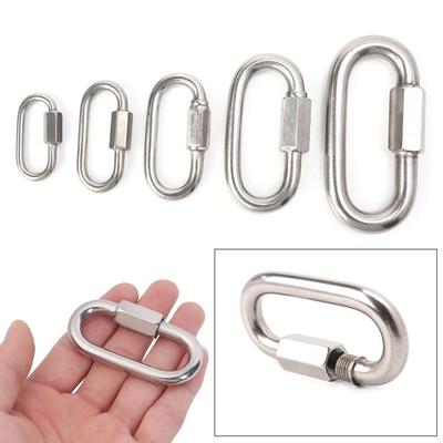 Quick Links Screw Lock Carabiners Safety Snap Hook Chain Connecting Ring Climbing Gear Carabiner