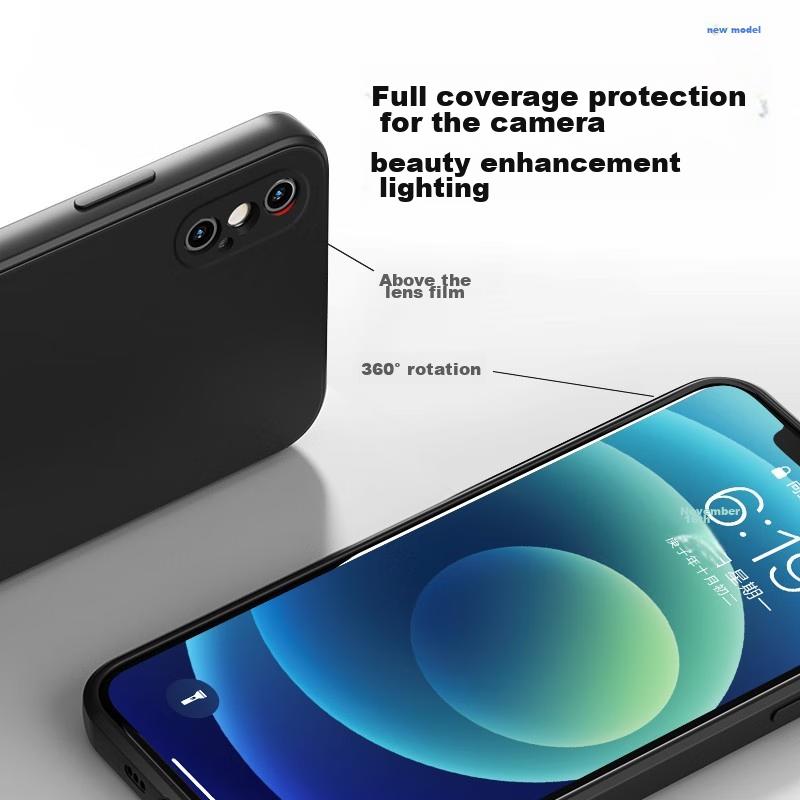 Liquid Silicone Case for XS MAX, IPhone Xs Max Protective Cover, Upgraded Full Coverage Liquid Silicone Shockproof Ultra-Thin Soft Case, Black