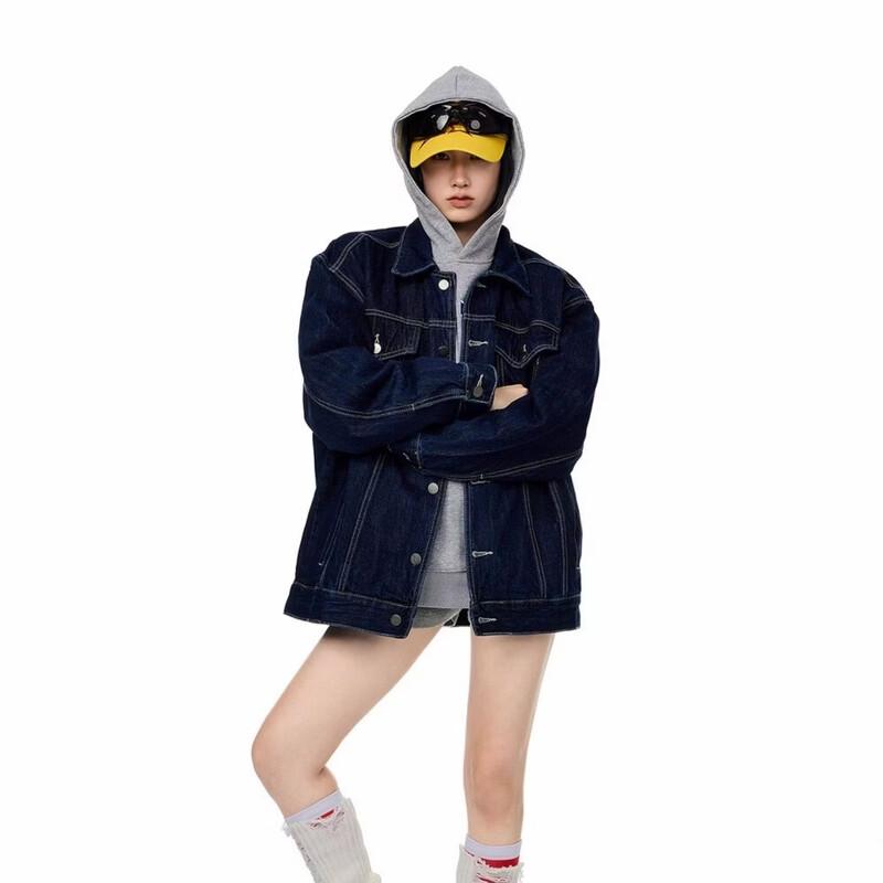 

Women s Vintage Loose Fit Denim Jacket L