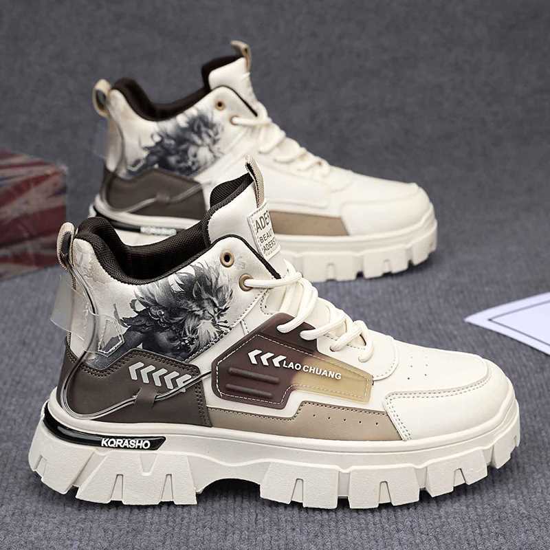 Shoes autumn and winter new casual sports thick-soled wear-resistant high-top wear-resistant Martin boots