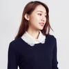 Dekorativer falscher Kragen für Damen im koreanischen Stil aus besticktem Organza für Herbst/Winter